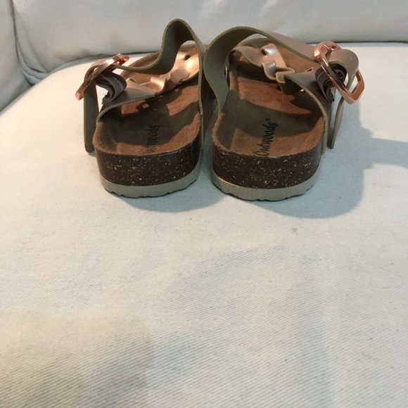 NWOT Outwoods Bork 67 Rose Gold Braided Sandals - Picture 4 of 7